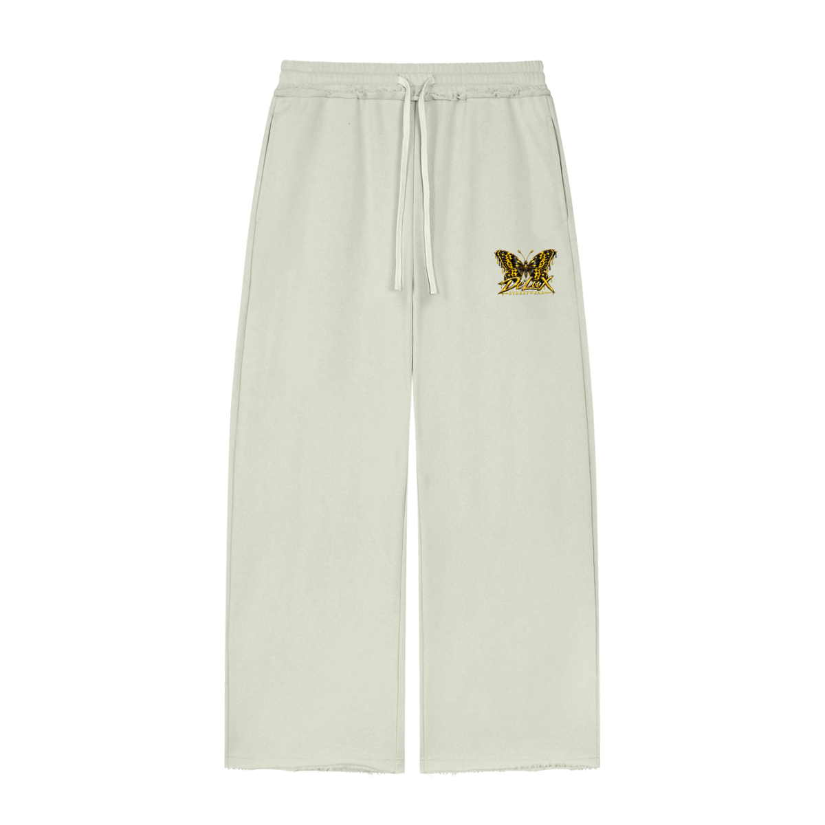 DeLuX Women’s Wide Leg Raw Edge Sweatpants