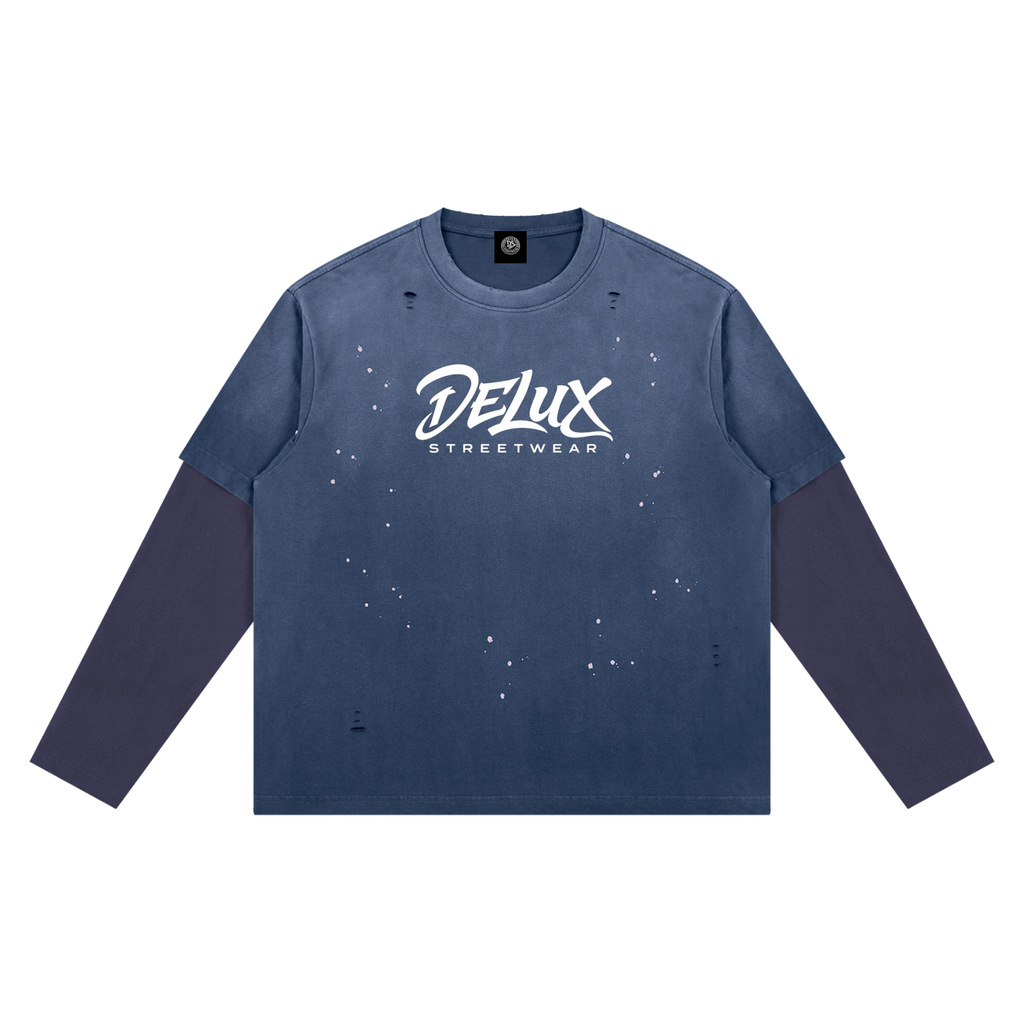 DeLuX Vintage Wash Distressed Layer T-Shirt