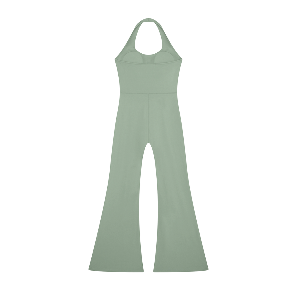 DeLuX Women’s Halter Flared Jumpsuit
