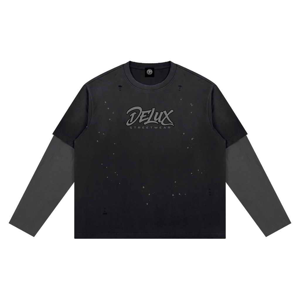 DeLuX Vintage Wash Distressed Layer T-Shirt