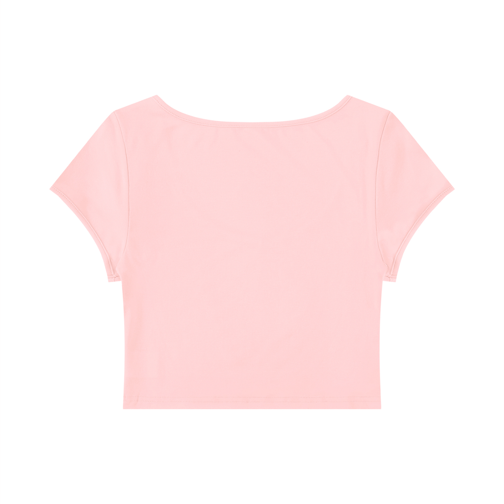 DeLuX Women's Slim Cap Sleeve Crop T-Shirt
