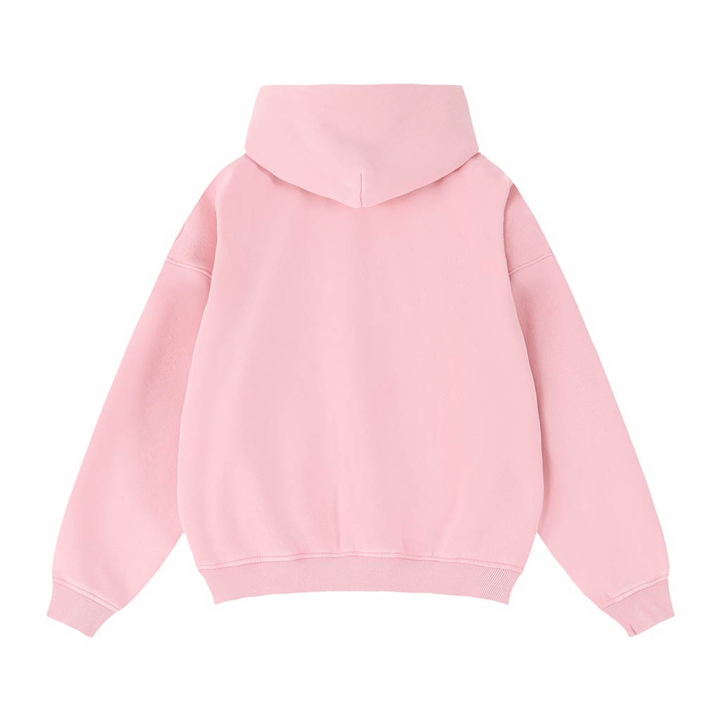 DeLuX Zip-Through Boxy Fleece Hoodie