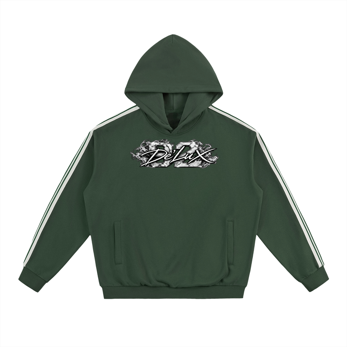 DeLuX Side Stripe Drop-Shoulder Hoodie