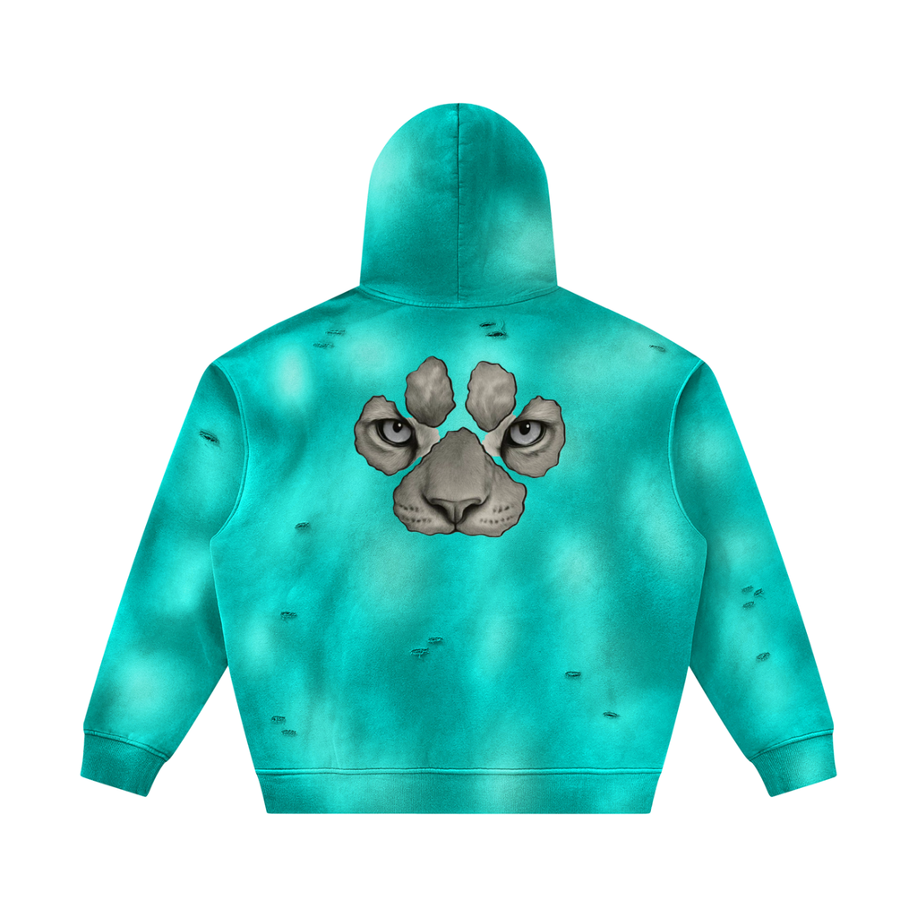 DeLuX Sunfade Frayed Fleece Hoodie