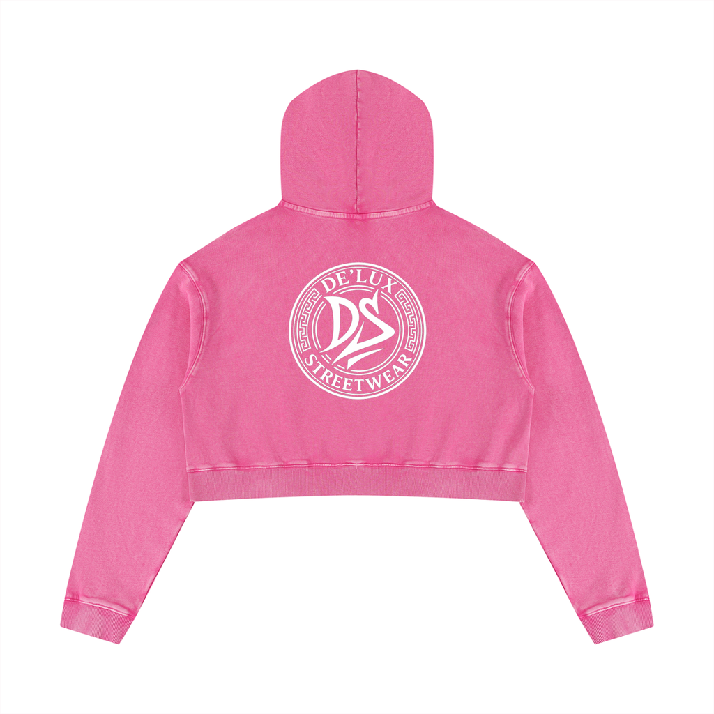 Women’s Mineral Washed Crop Hoodie