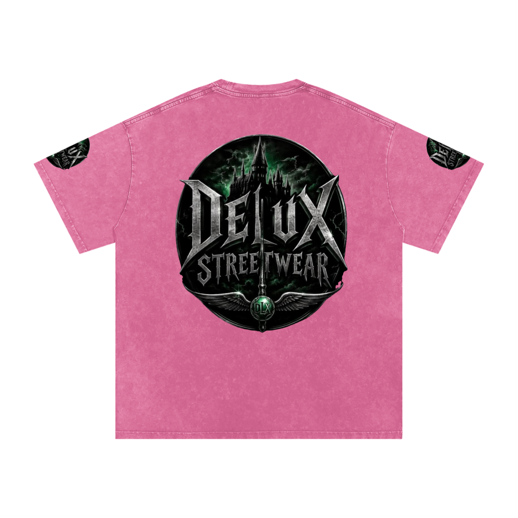 DeLuX Midnight Snow Washed Oversized Cotton T-Shirt