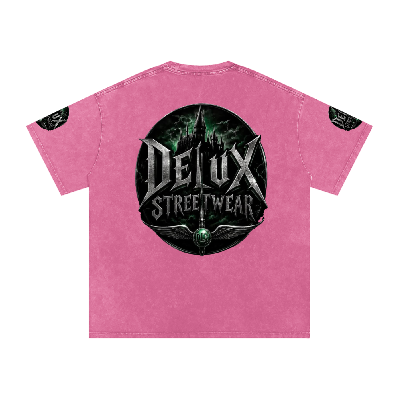 DeLuX Midnight Snow Washed Oversized Cotton T-Shirt
