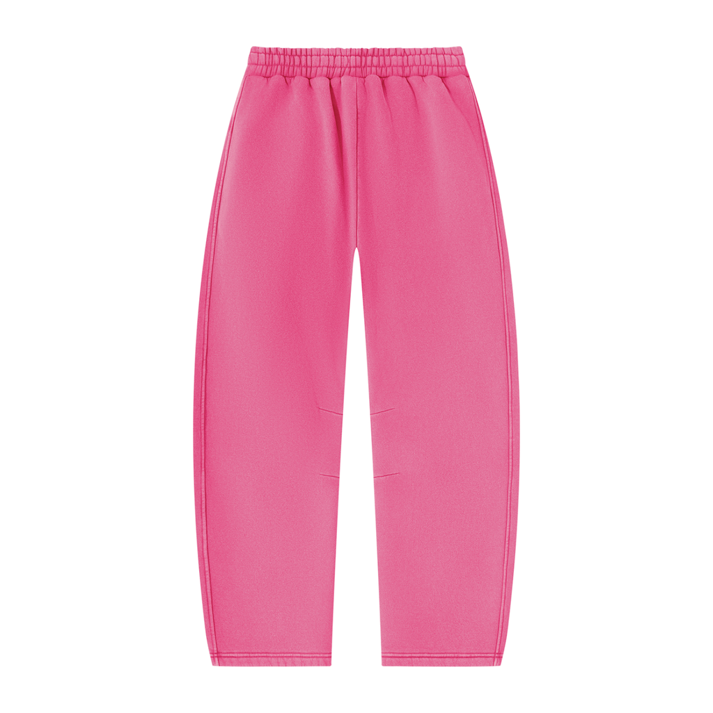 DeLuX  Vintage Wash Barrel Leg Fleece Sweatpants