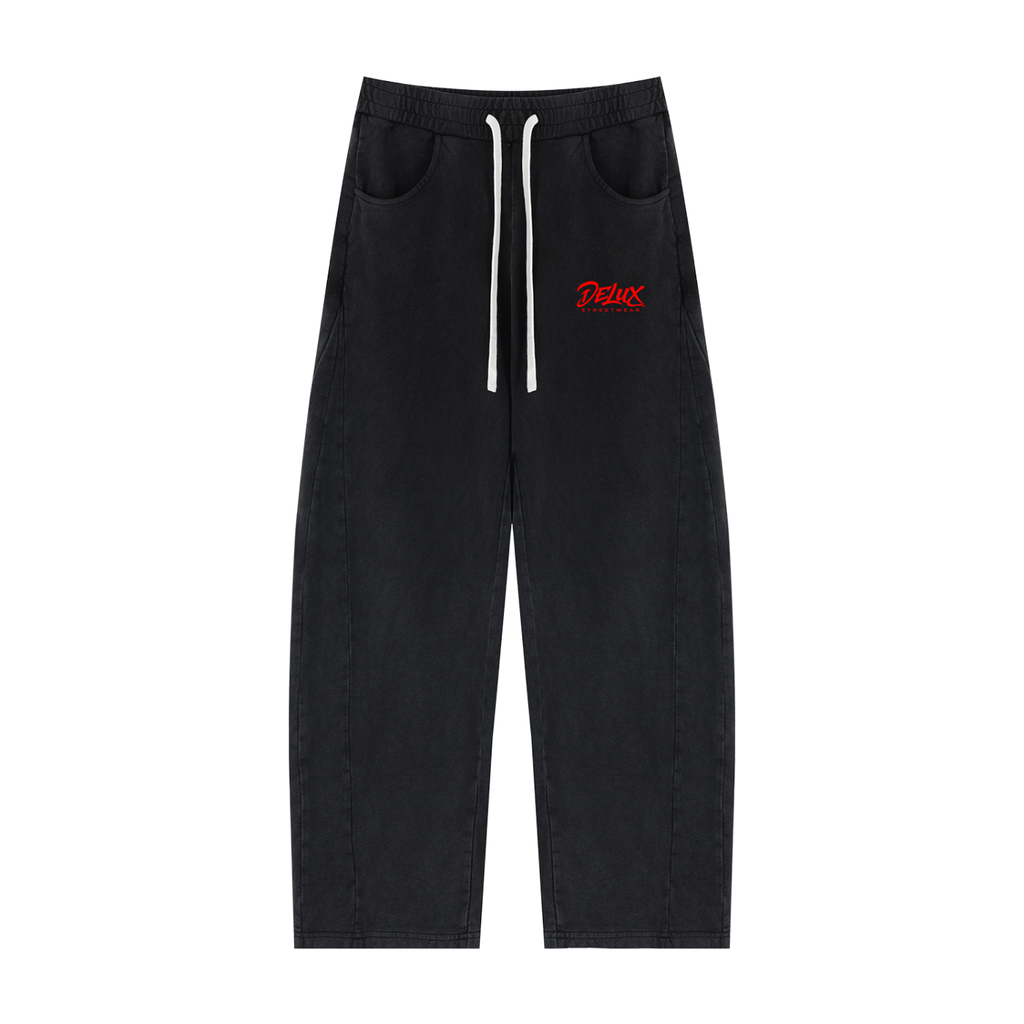 DeLuX Mineral Wash Barrel Sweatpants