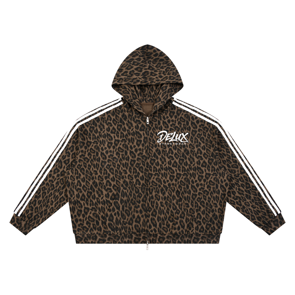 DeLuX  Leopard Full Zip Hoodie