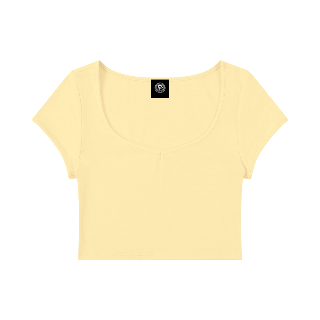 DeLuX Women's Slim Cap Sleeve Crop T-Shirt