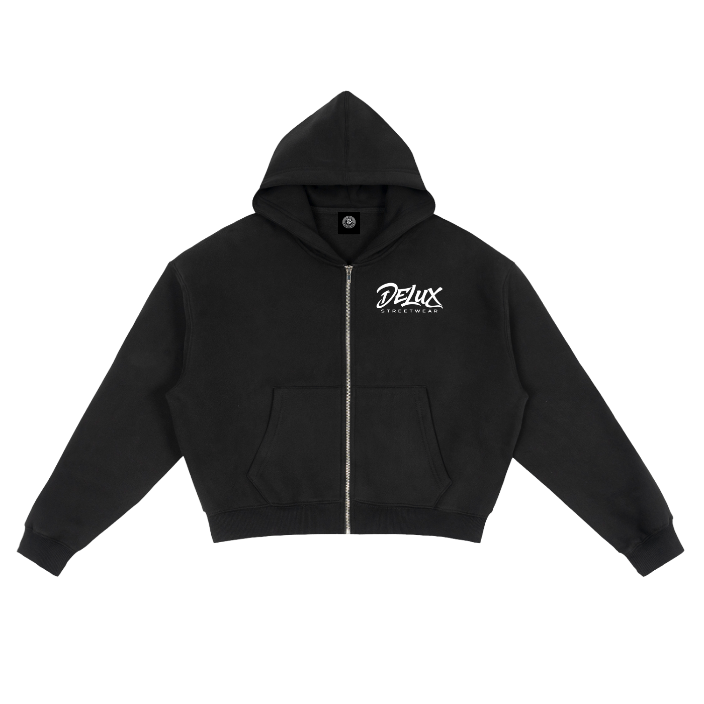 DeLuX Fleece Zip-Up Boxy Hoodie