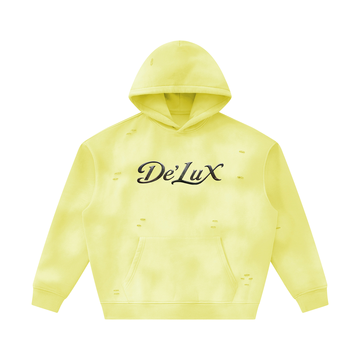 DeLuX Sunfade Frayed Fleece Hoodie