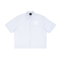 Unisex Striped Boxy Button-Up Shirt