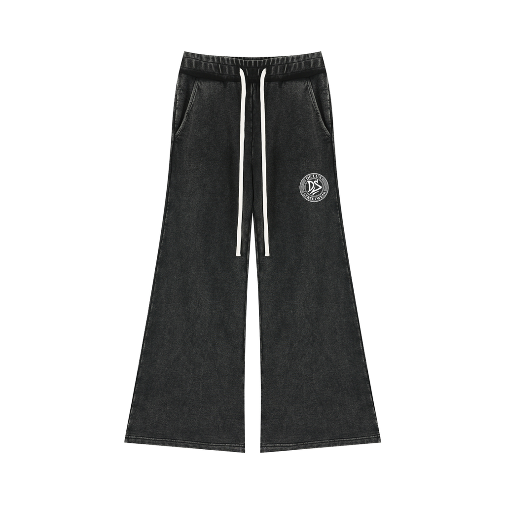 DeLuX Women’s Mineral Wash Flared Leg Sweatpants