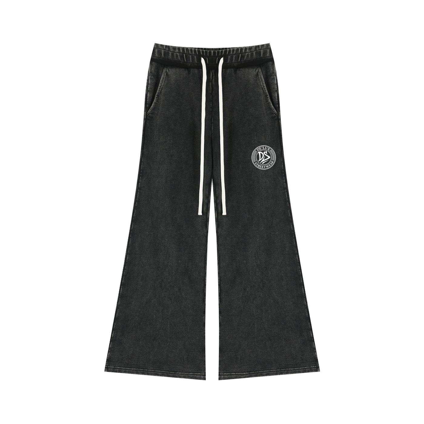 DeLuX Women’s Mineral Wash Flared Leg Sweatpants