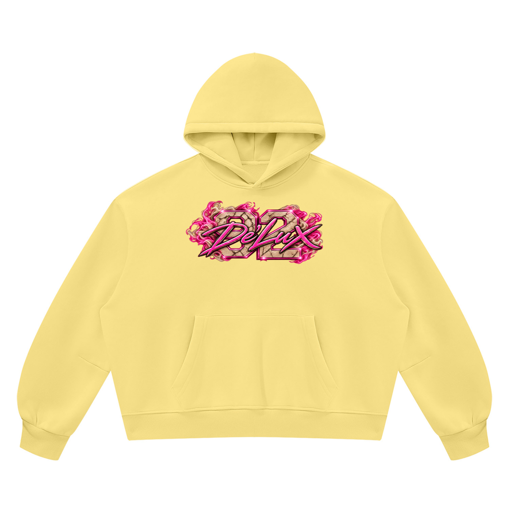 DeLuX Vintage Wash Boxy Fleece Hoodie