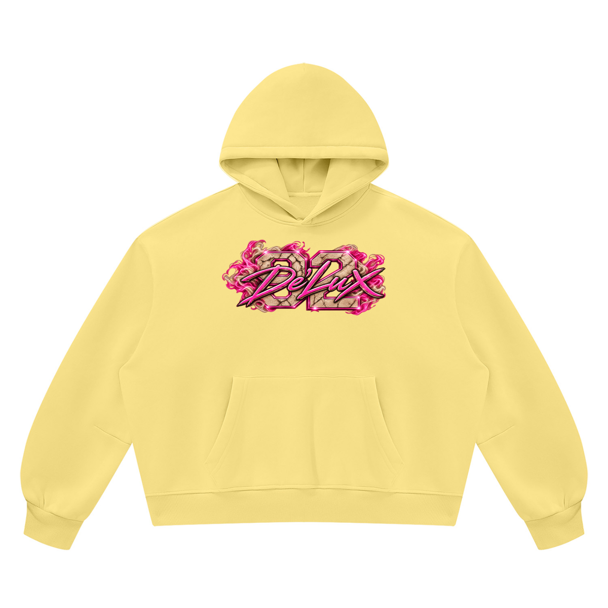 DeLuX Vintage Wash Boxy Fleece Hoodie