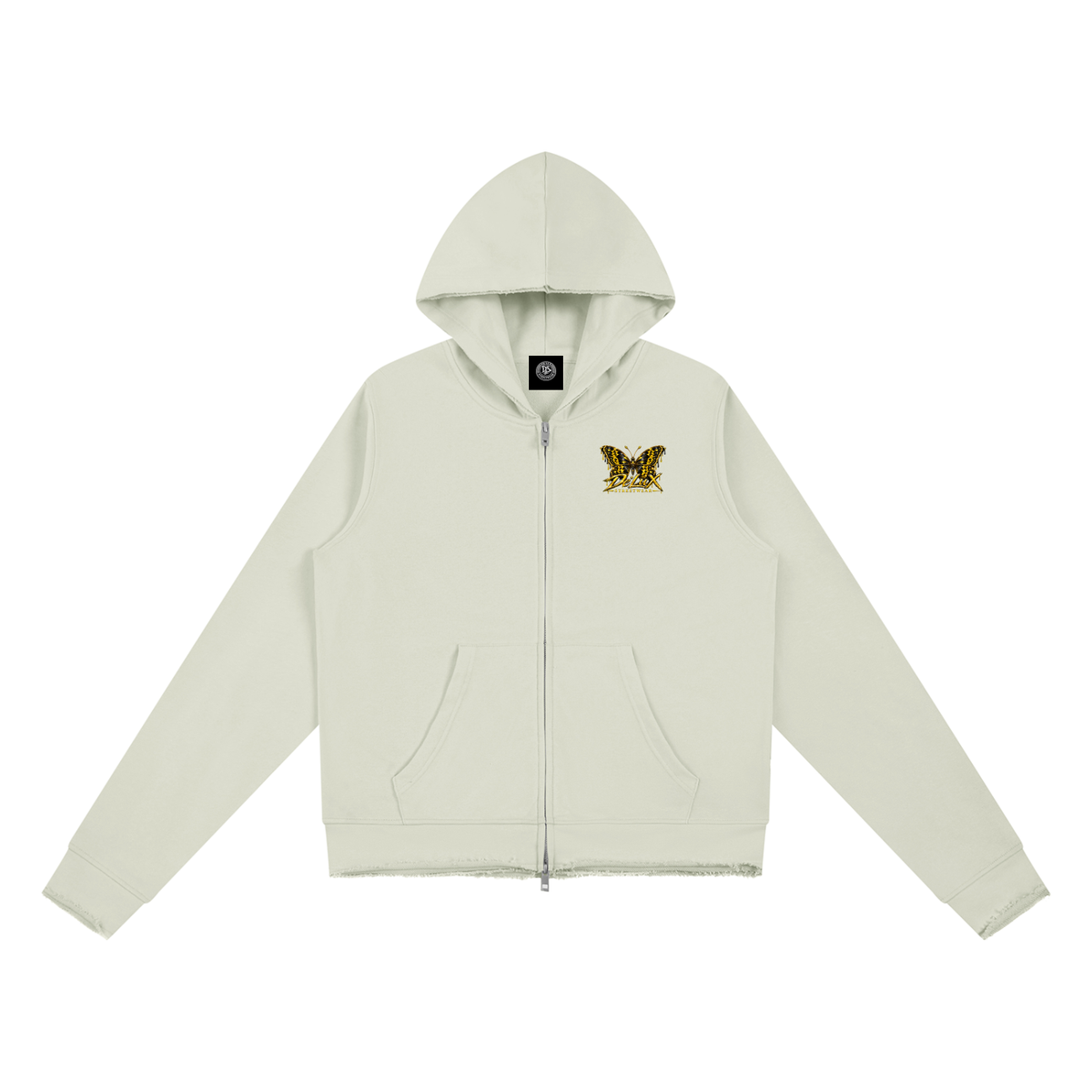 DeLuX Women’s Raw Edge Full Zip Hoodie