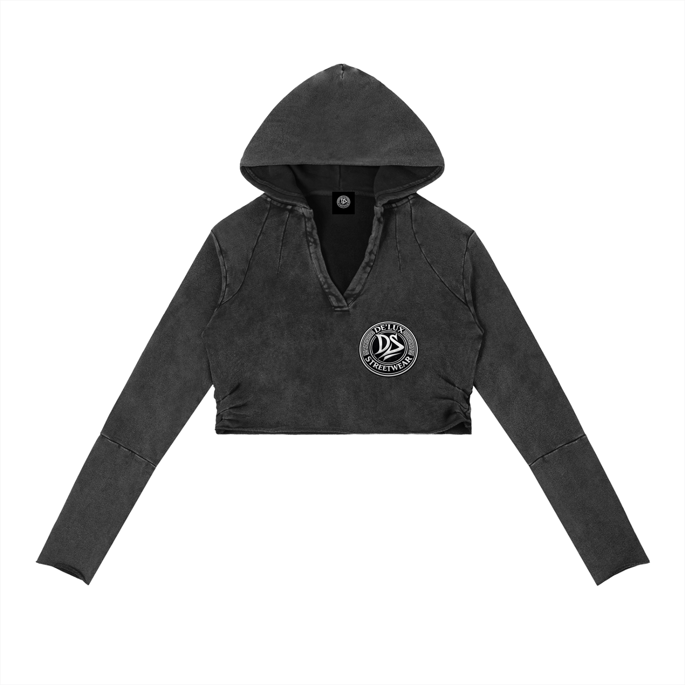 Vintage Washed Raw Edge Hoodie