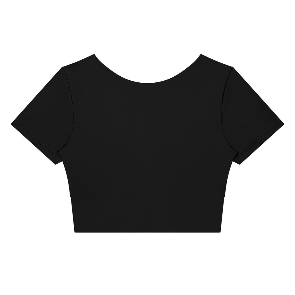 DeLuX Women's Panelled Crop Yoga T-Shirt
