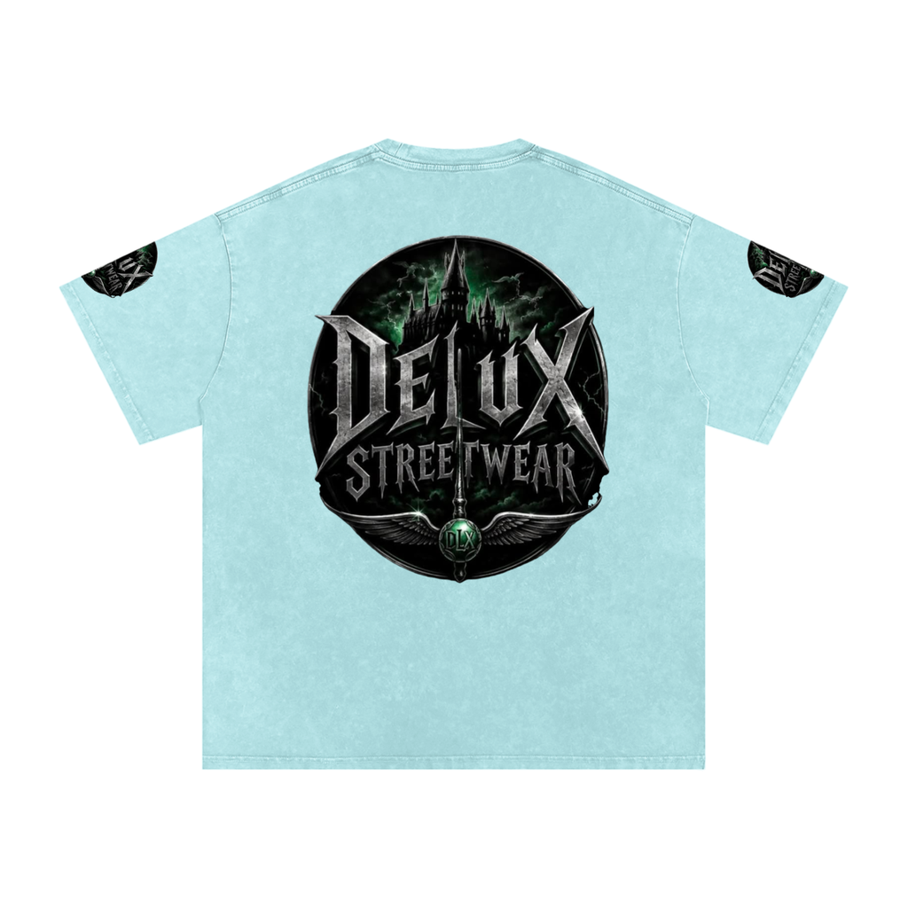 DeLuX Midnight Snow Washed Oversized Cotton T-Shirt