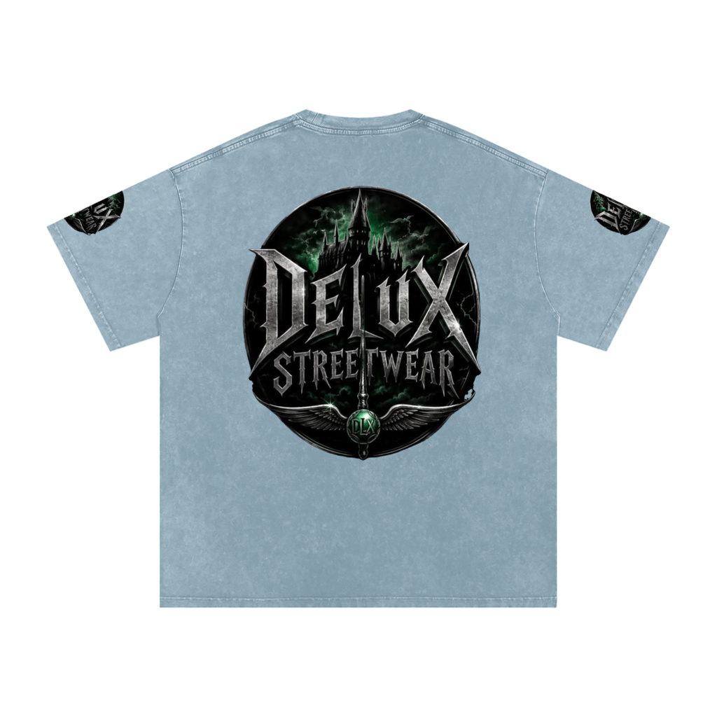 DeLuX Midnight Snow Washed Oversized Cotton T-Shirt