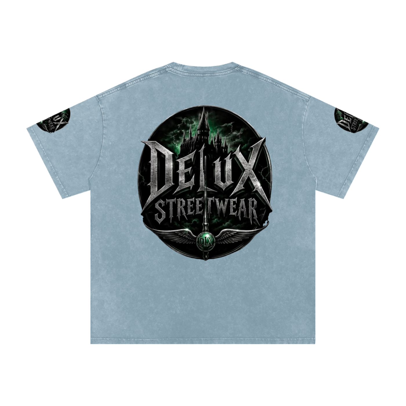 DeLuX Midnight Snow Washed Oversized Cotton T-Shirt