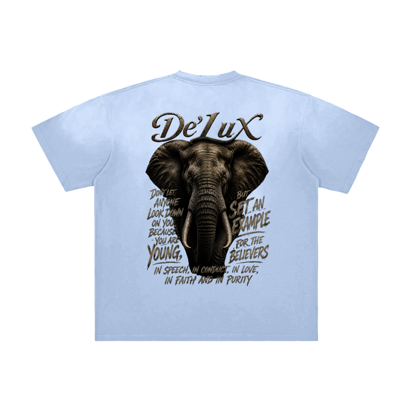 DELUX Vintage Washed Frayed T-Shirt