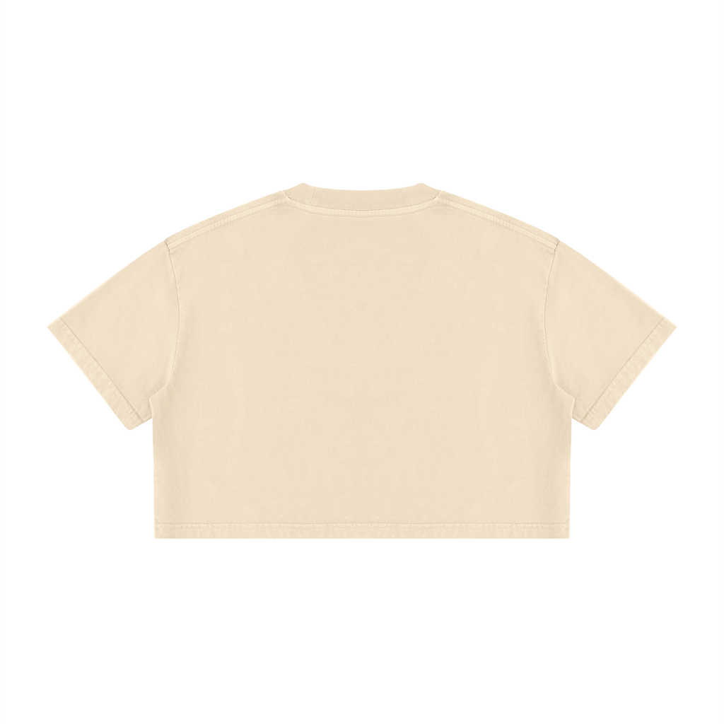 DeLuX Women's Mineral Wash Cotton Crop T-Shirt