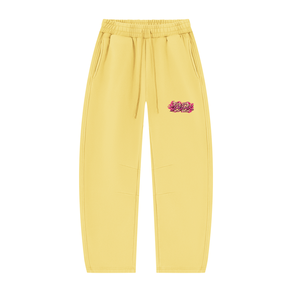 DeLuX Vintage Wash Barrel Leg Fleece Sweatpants