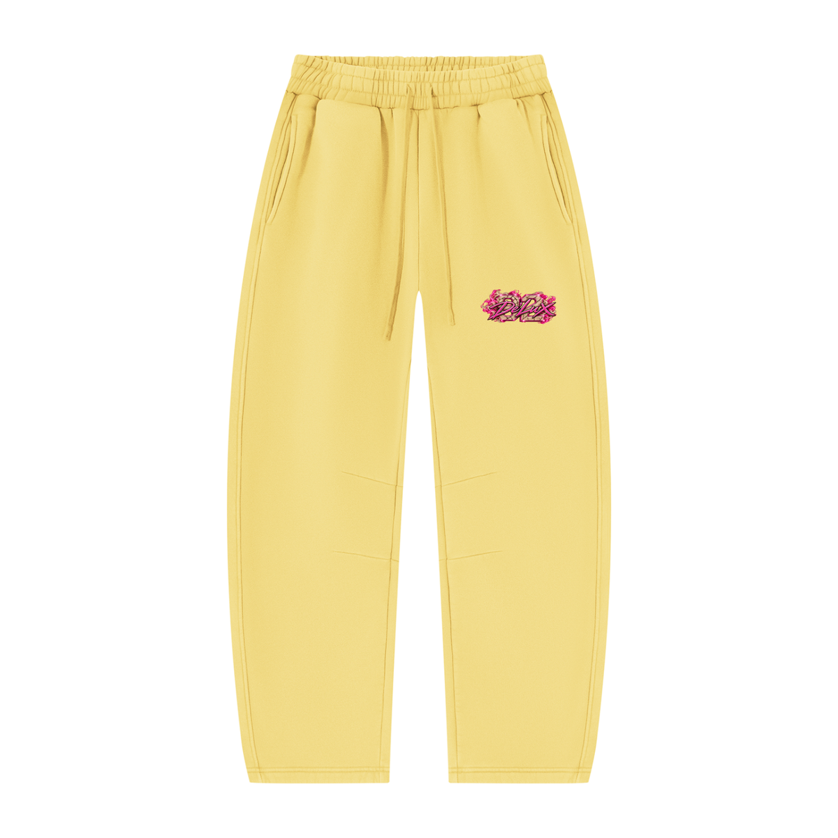 DeLuX Vintage Wash Barrel Leg Fleece Sweatpants