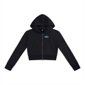 DeLuX Women’s Slim Crop Full Zip Hoodie