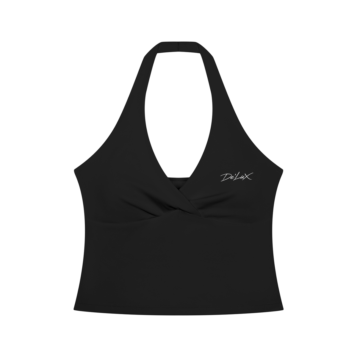 DeLuX Women’s Ruched Halter Tank Top