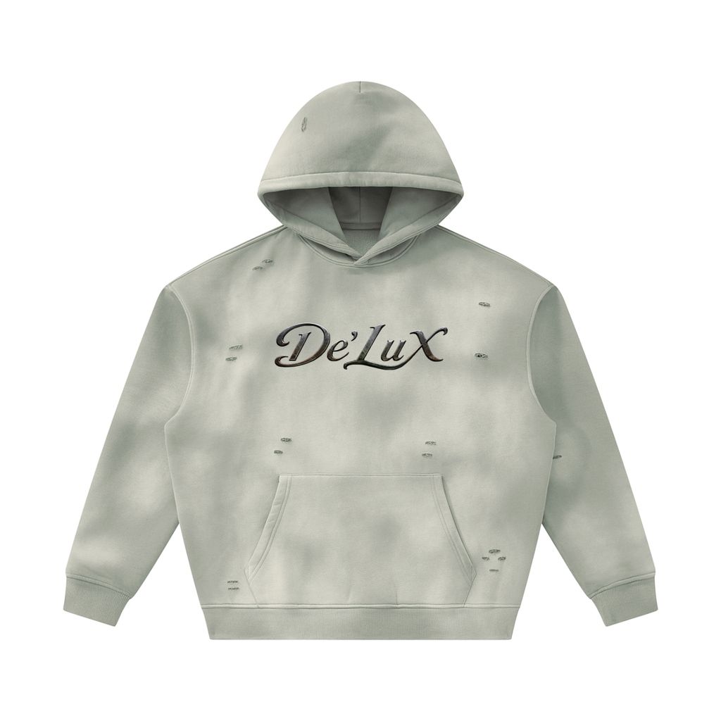 DeLuX Sunfade Frayed Fleece Hoodie
