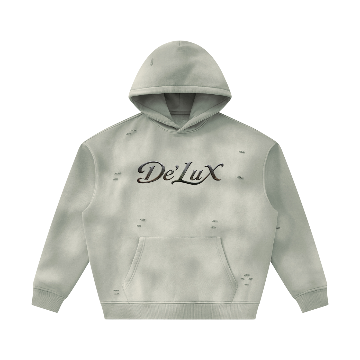 DeLuX Sunfade Frayed Fleece Hoodie
