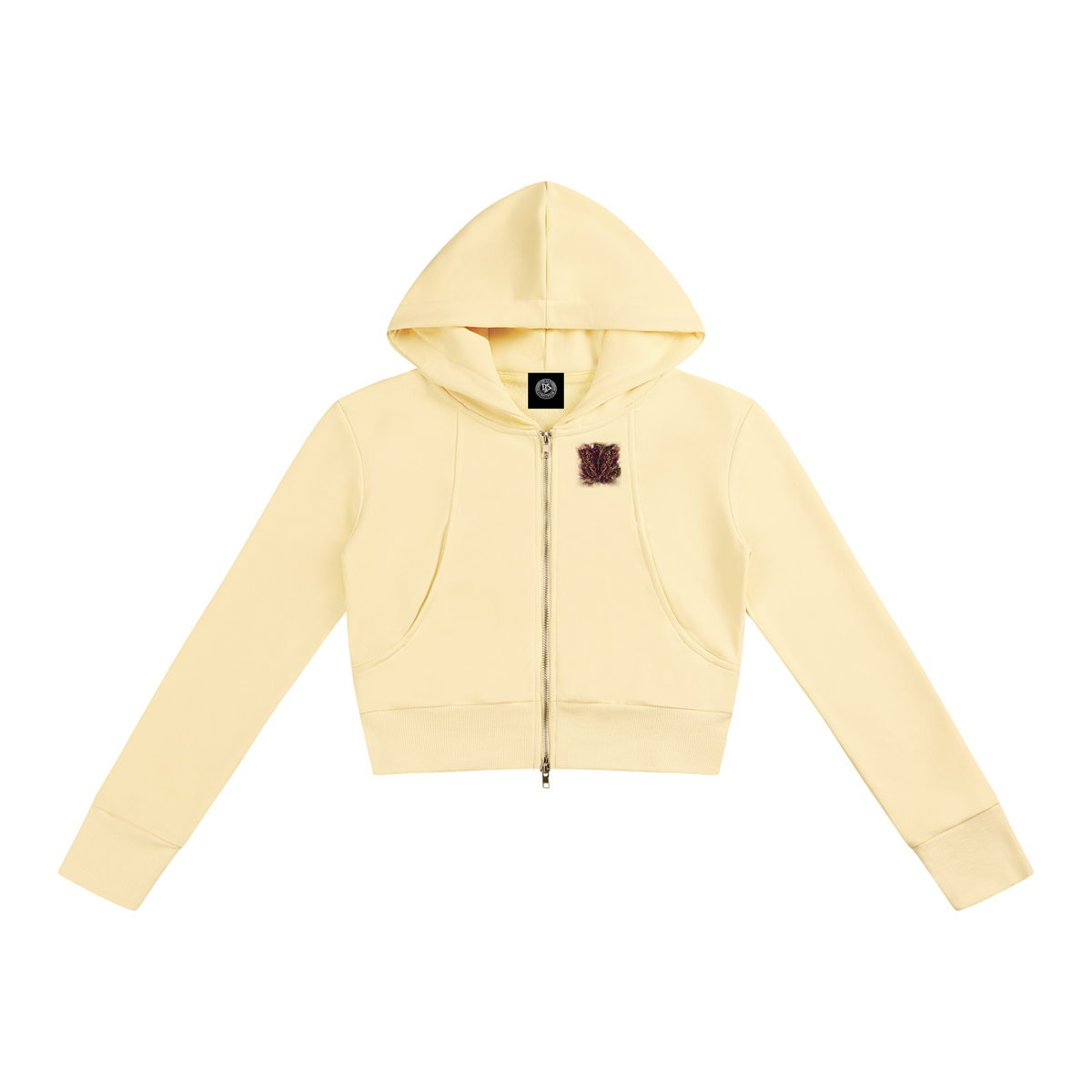 DeLuX Women’s Slim Crop Full Zip Hoodie