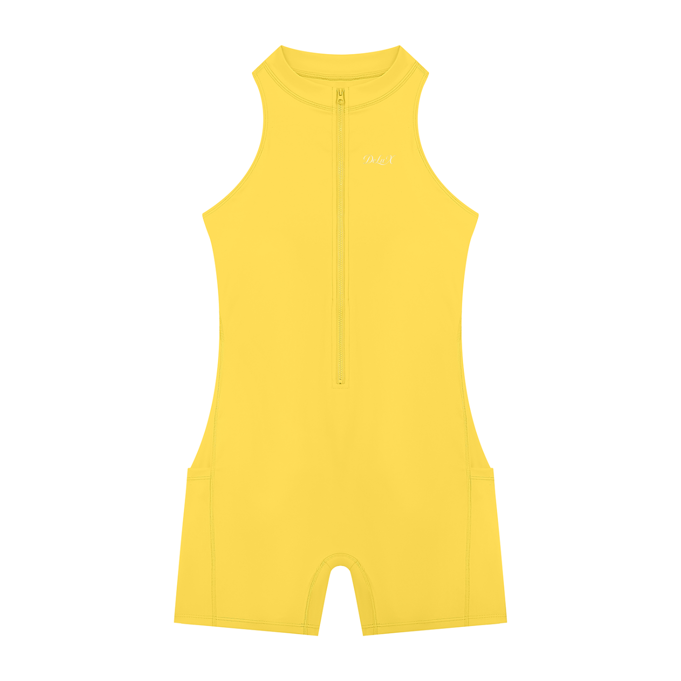 DeLuX Women’s Quarter-Zip Yoga Romper