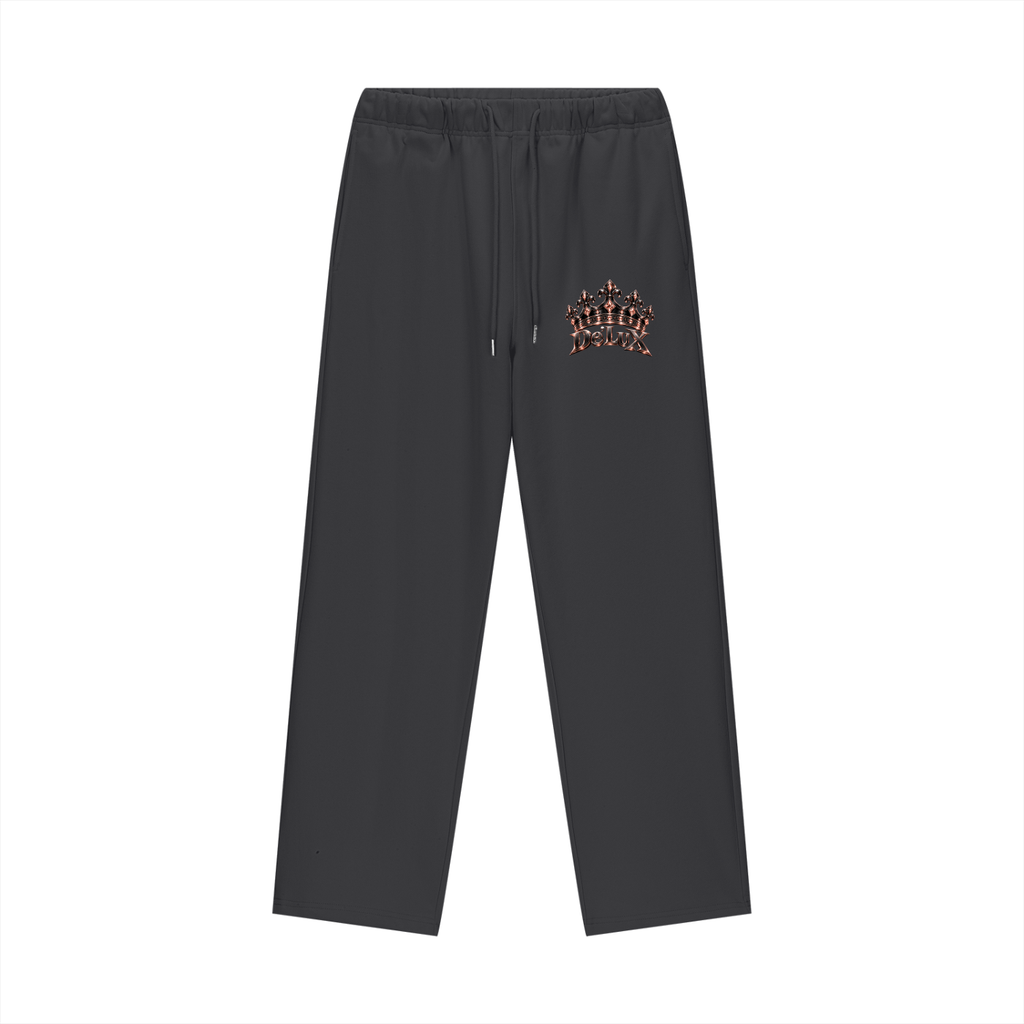 DeLuX Peach Heavyweight Fleece Straight Leg Pants
