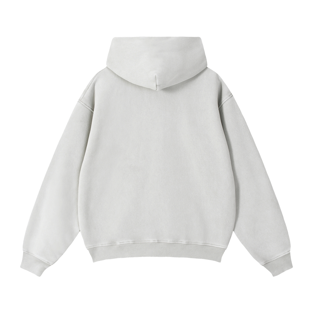 DeLuX Zip-Through Boxy Fleece Hoodie