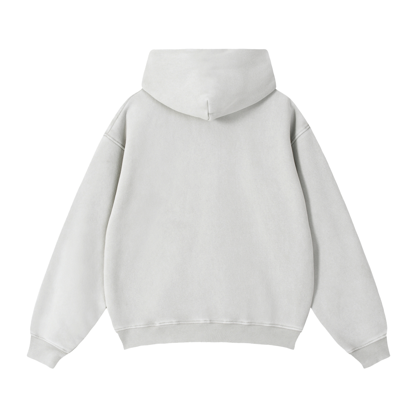 DeLuX Zip-Through Boxy Fleece Hoodie