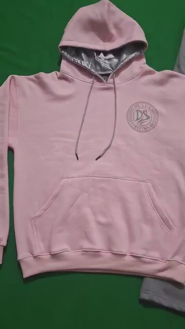 De’LuX Streetwear Pink/Grey Hoodie